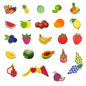 Aesthetic Fruit Stickers For Scrapebook