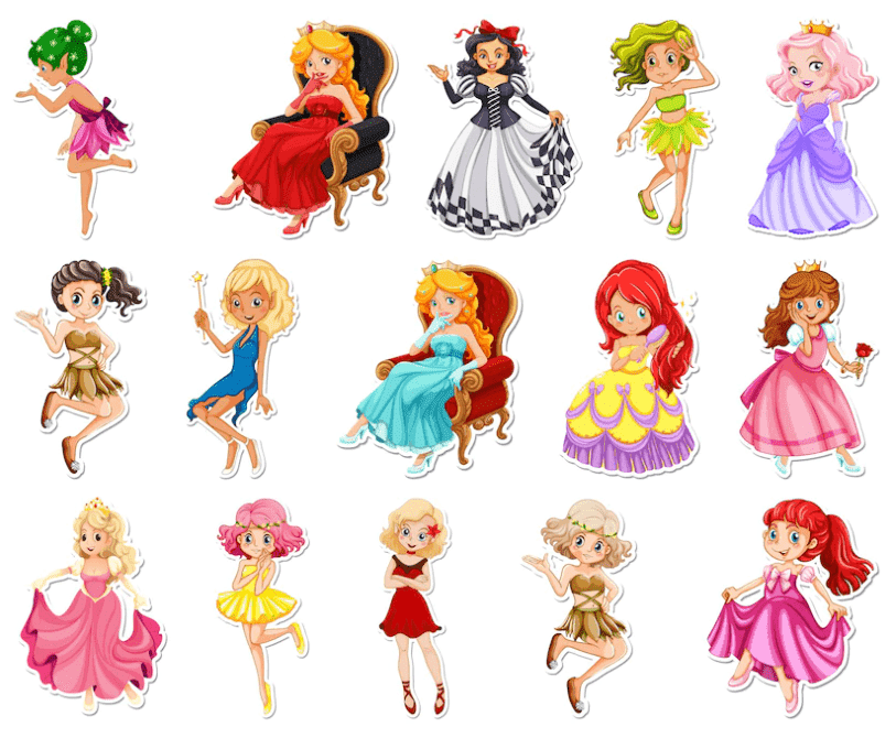 Mini Fairy Tale Sticker Book - Aesthetic Stickers for Scrapbooking
