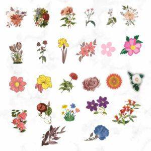 Flower-sticker-sheet