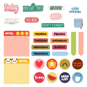 Goodnotes planner stickers for scrapbook