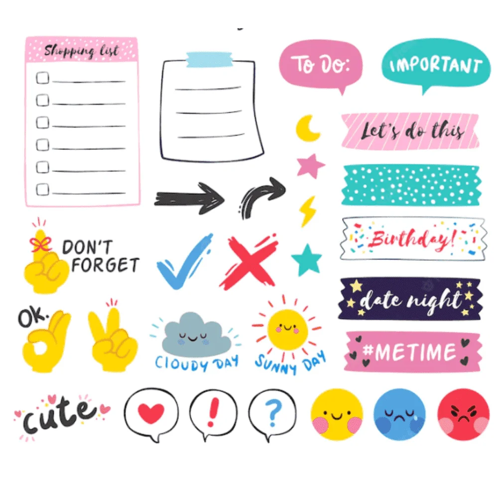 Cute Stickers For Bullet Journaling