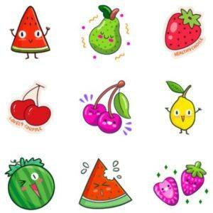kawaii fruits sticker