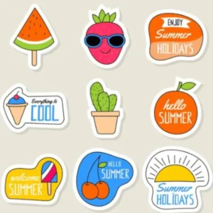 kawaii summer stickers