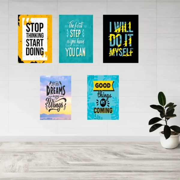 Motivational wall posters for study room
