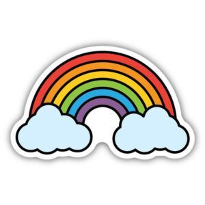 cute rainbow sticker for laptop