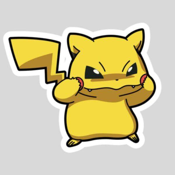 pokemon pikachu funny face sticker