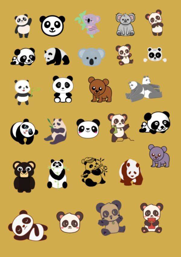 Cute Panda Stickers