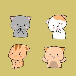 cute kawaii cat stickers