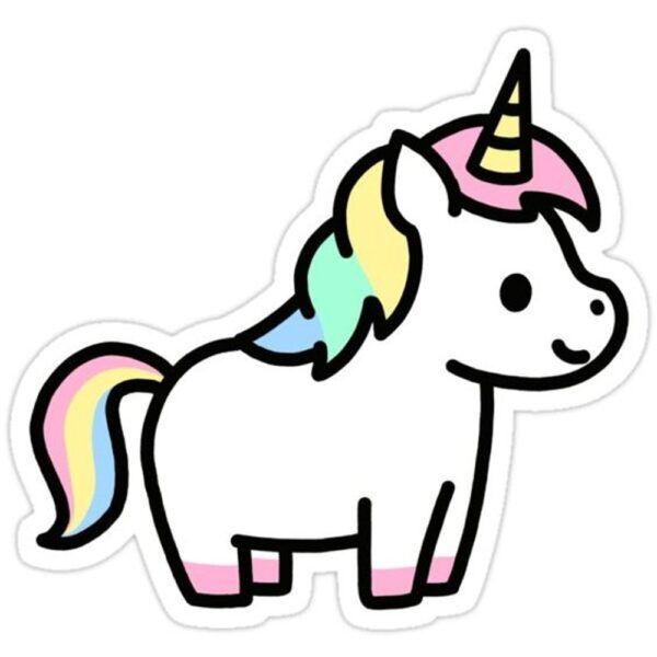 kawaii unicorn sticker