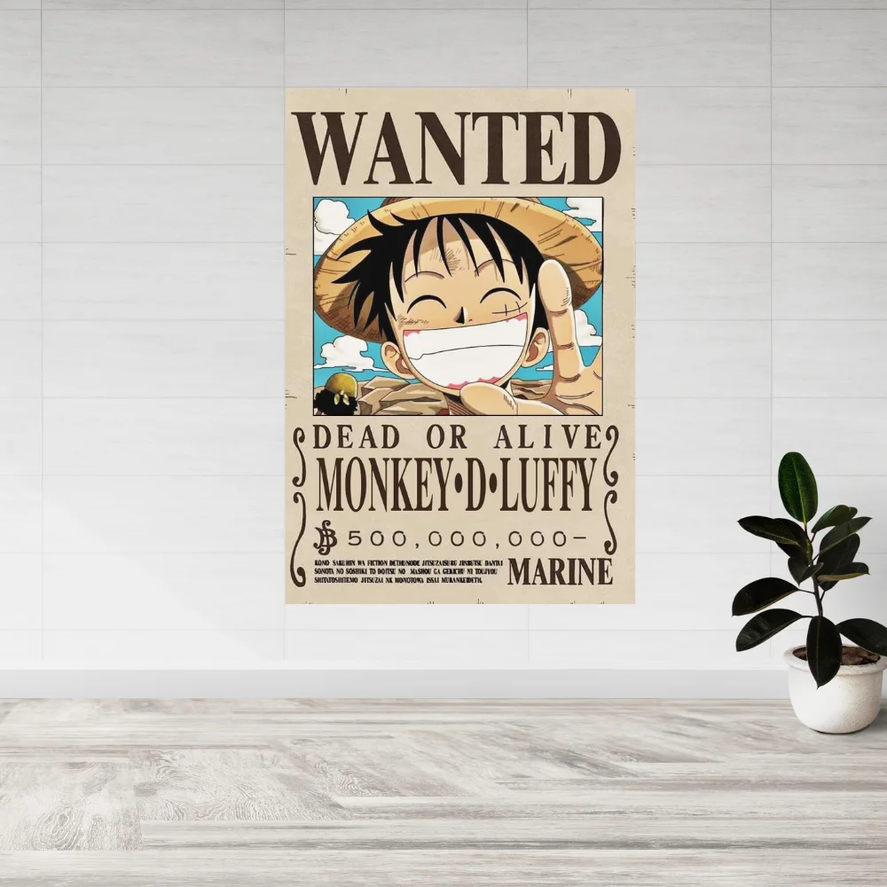 One Piece Luffy Wanted Poster Poster